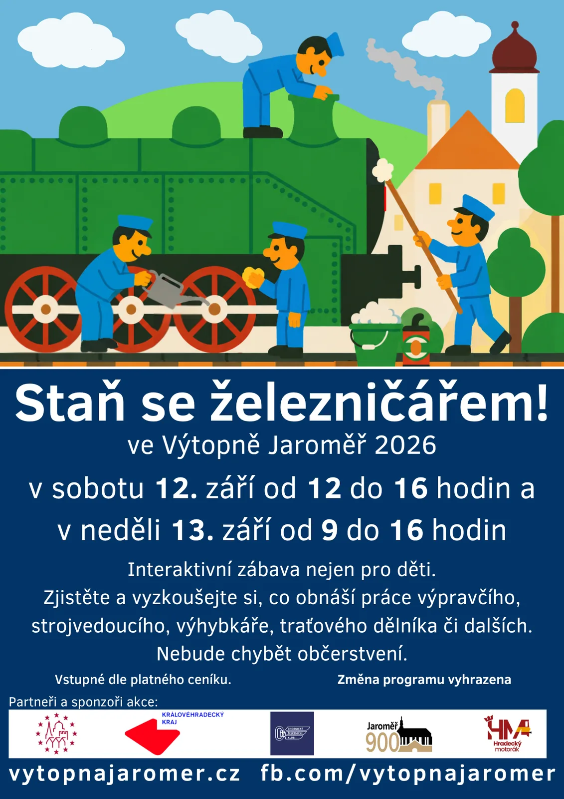 Plakát: Staň se železničářem! ve Výtopně Jaroměř