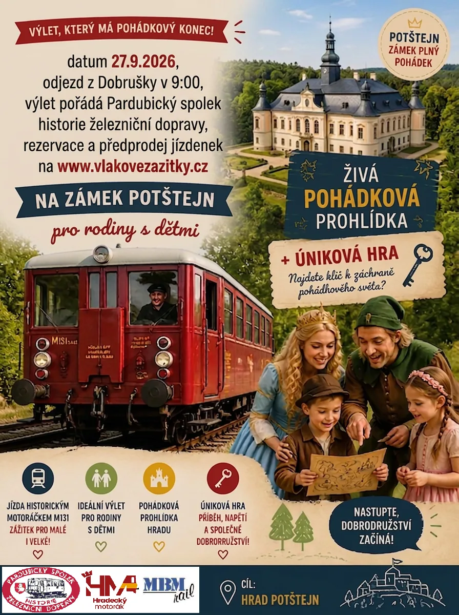 Plakát: Z Dobrušky do Potštejna za strašidly